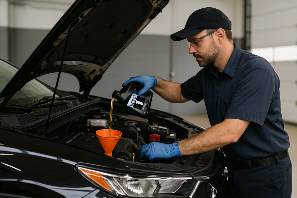 10-minute oil change West Palm Beach technician