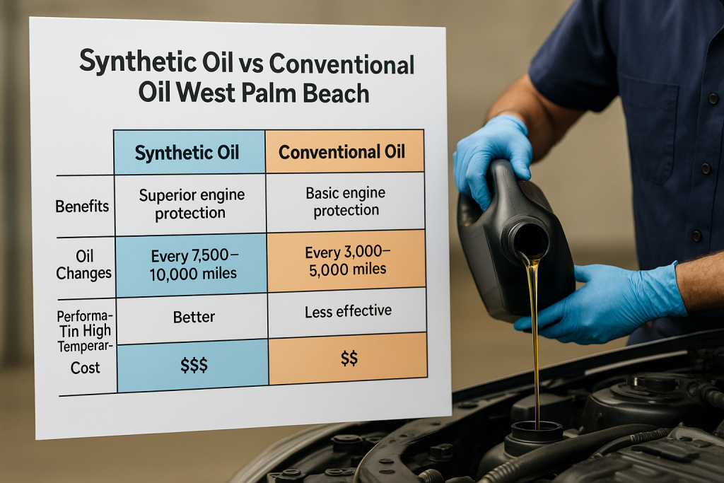 synthetic oil vs conventional oil West Palm Beach comparison chart