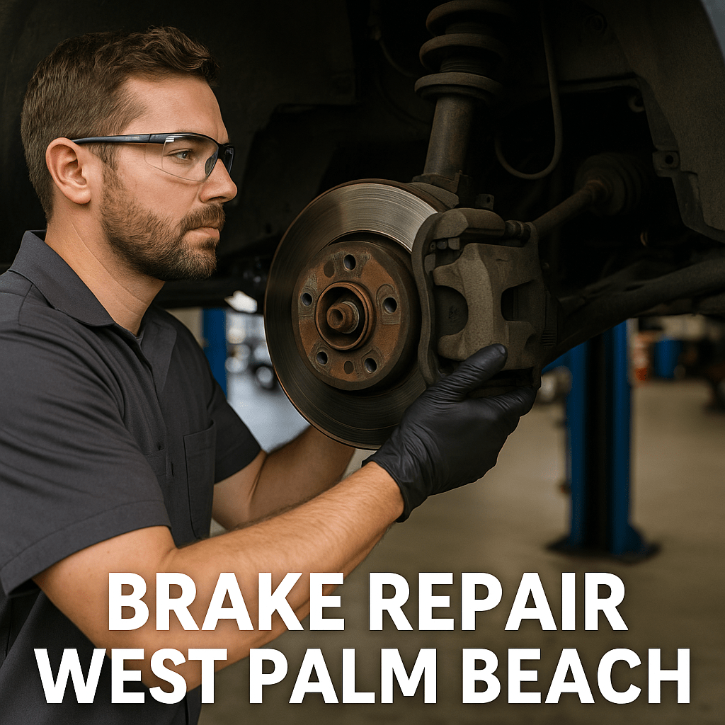 brake repair West Palm Beach technician Mobil 1 Lube Express