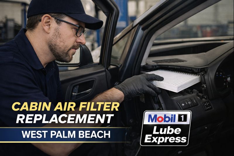 technician cabin air filter replacement West Palm Beach Mobil 1 Lube Express